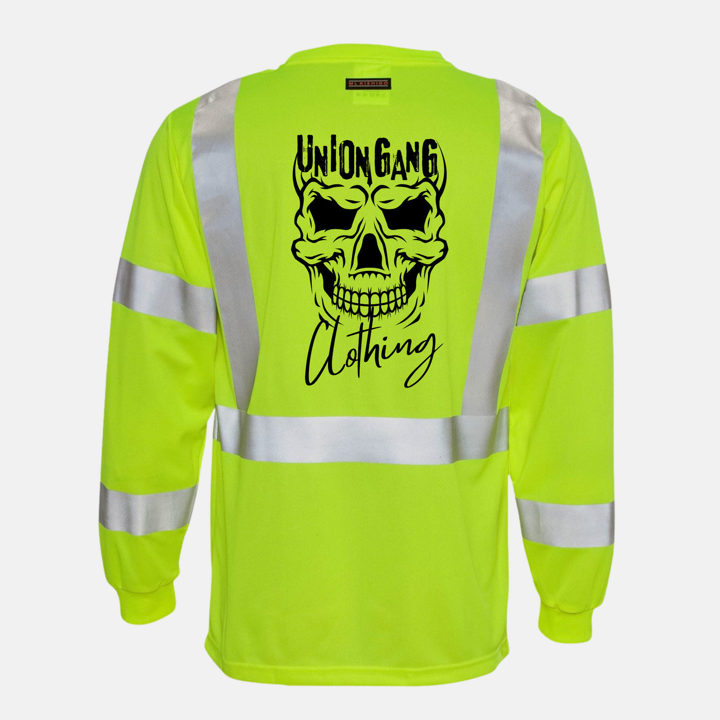 UNION GANG SKUL HI VIZ LONG SLEEVE T-SHIRT