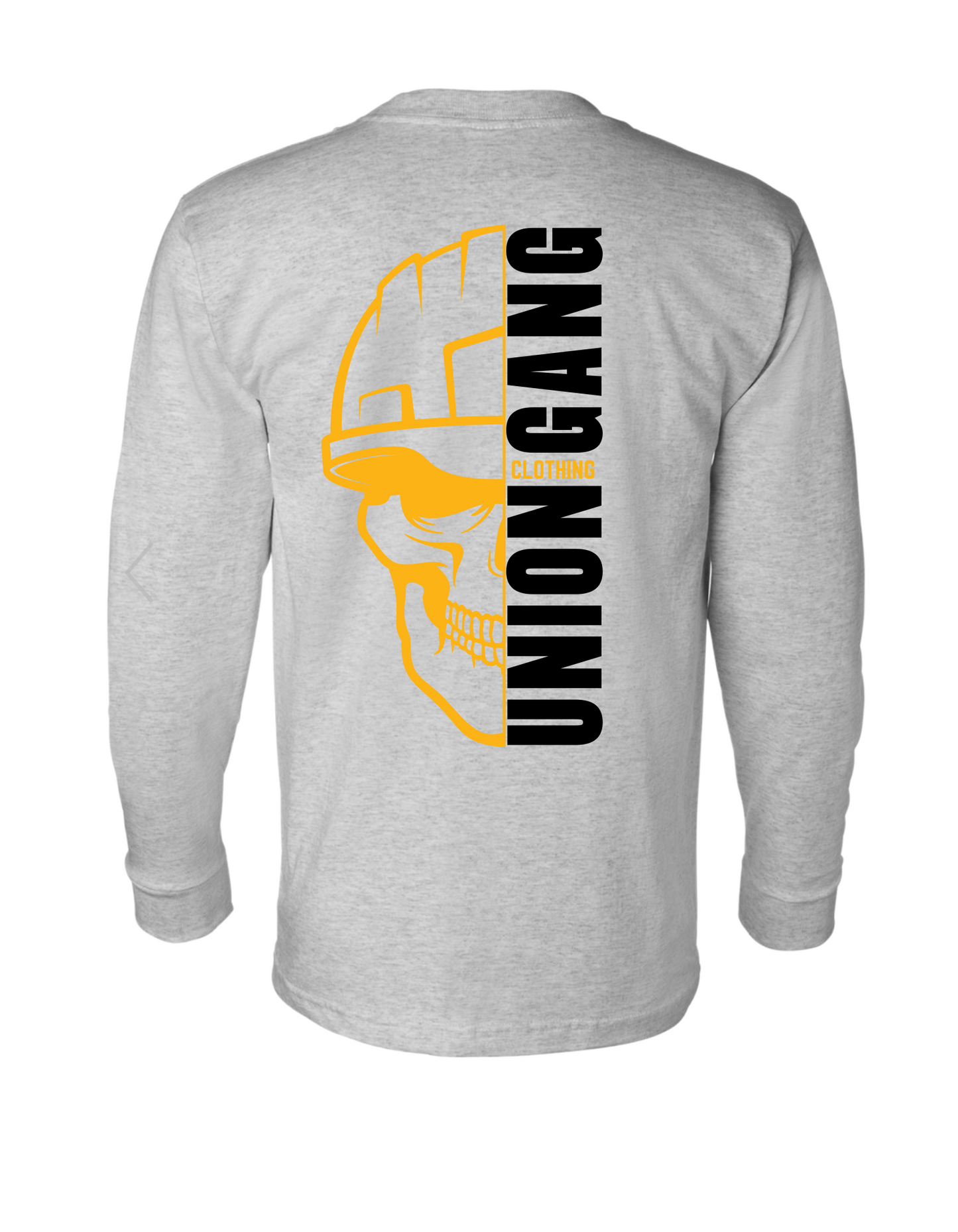UNION GANG HARD HAT SKULL LONG SLEEVE POCKET T-SHIRT