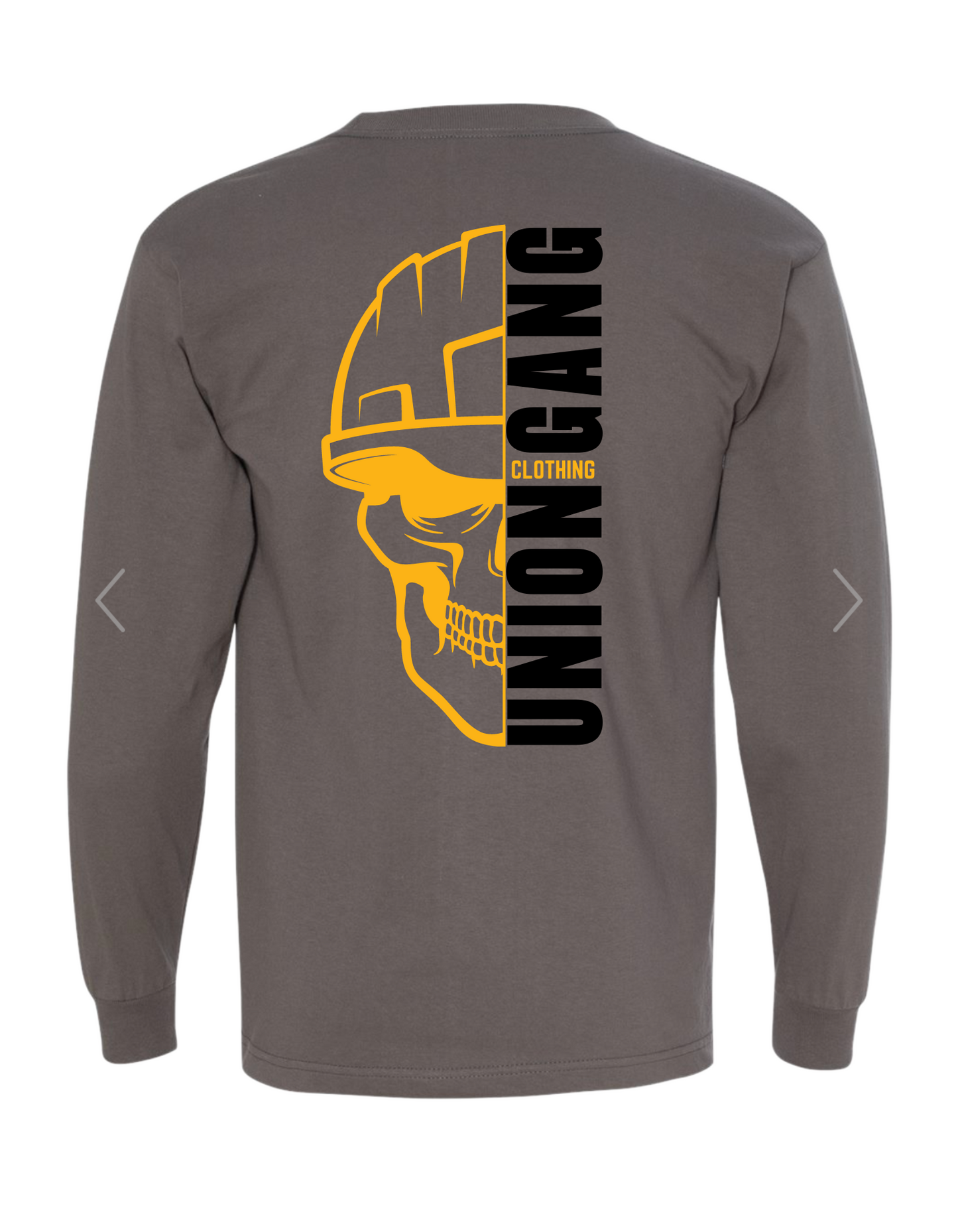 UNION GANG HARD HAT SKULL LONG SLEEVE POCKET T-SHIRT