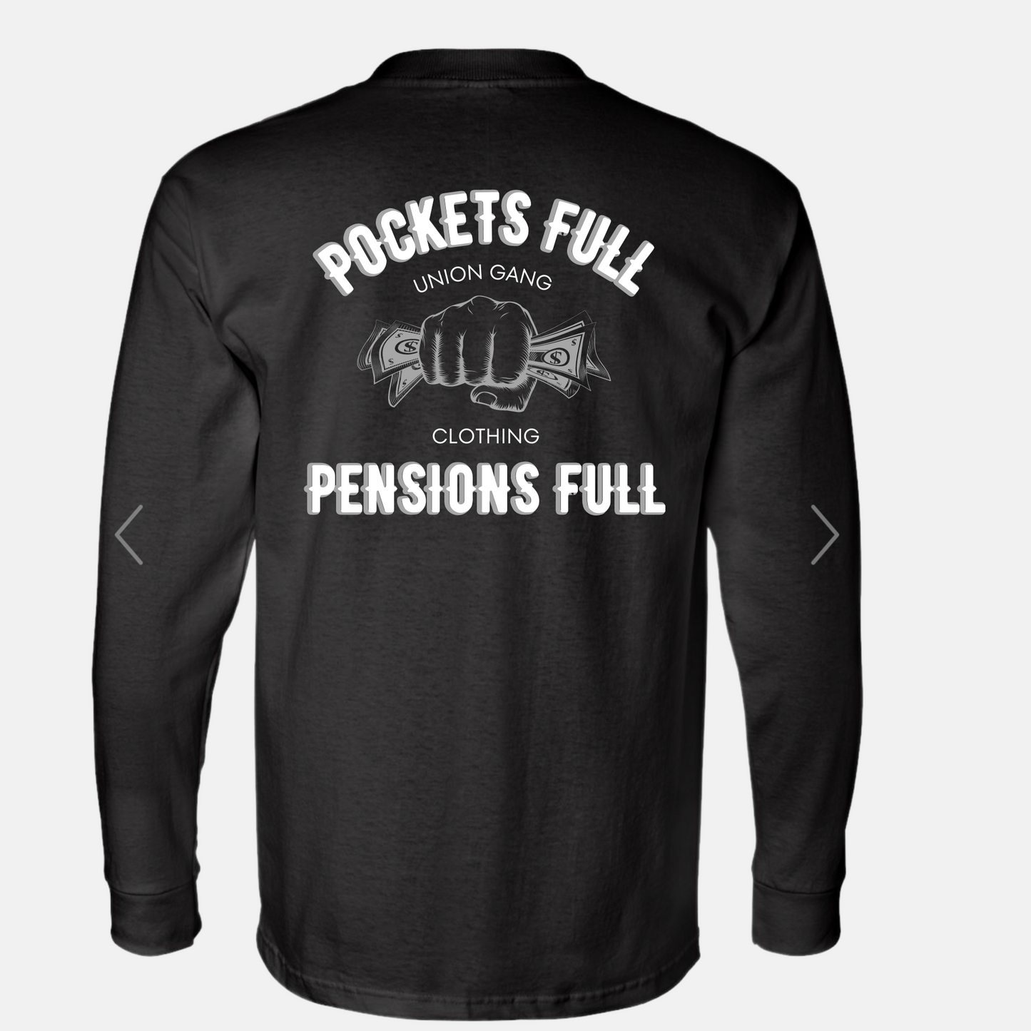 POCKETS FULL PENSIONS FULL LONG SLEEVE POCKET T-SHIRT