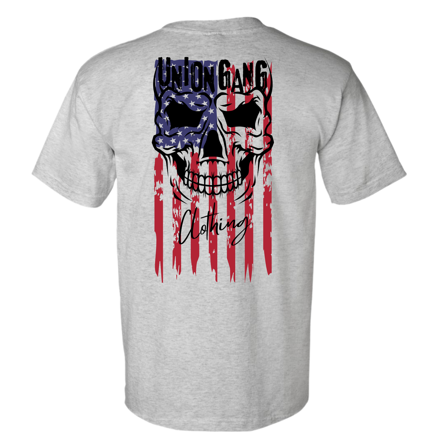 UG AMERICAN FLAG SKULL POCKET T-SHIRT