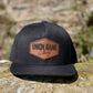 MENS UNION GANG LEATHER PATCH SNAP BACK HAT