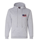 RED WHITE AND BLUE SKULL HOODIE