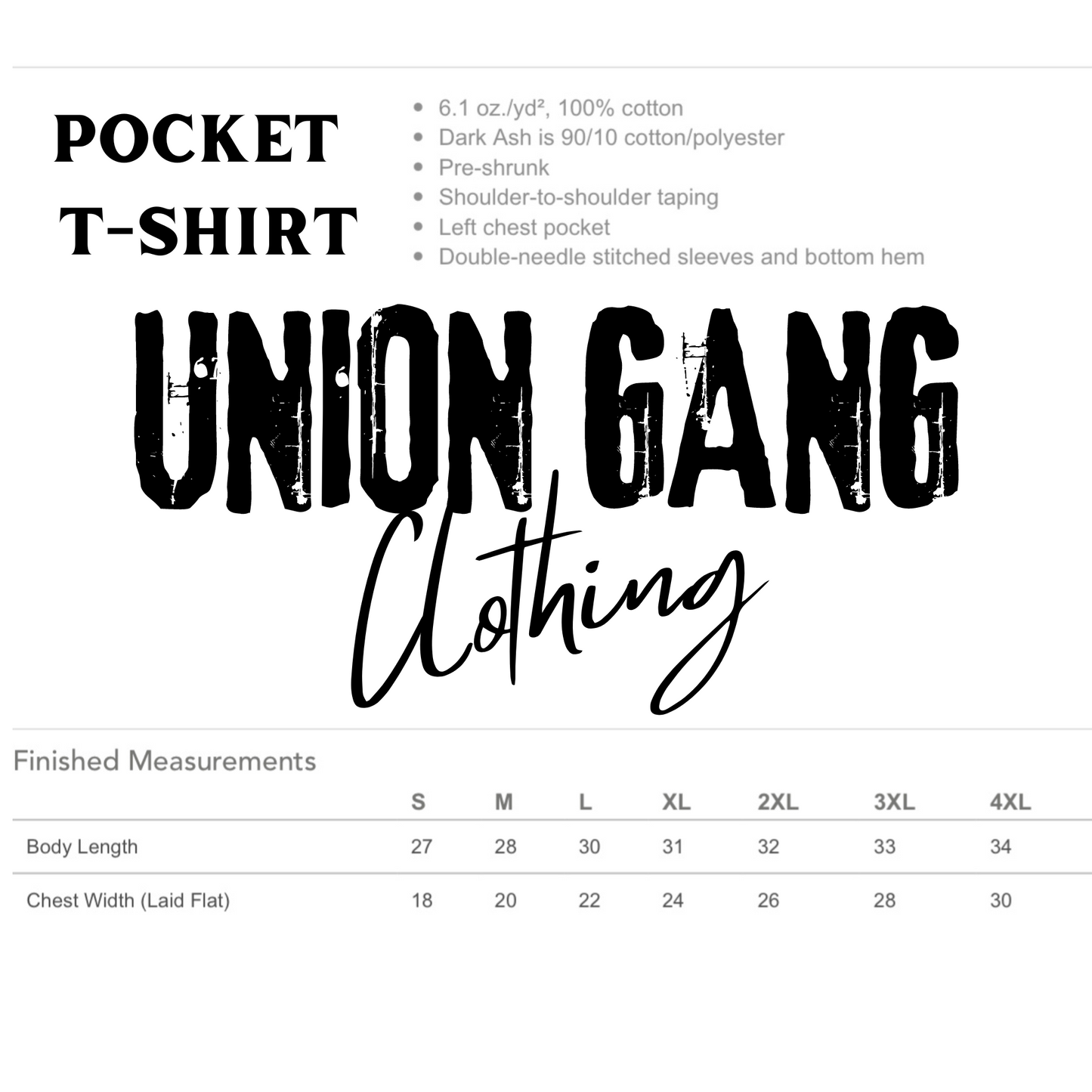 UNION GANG SKULL LONG SLEEVE POCKET T-SHIRT
