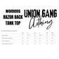 WOMENS UNION GANG RAZOR BACK TANK TOP